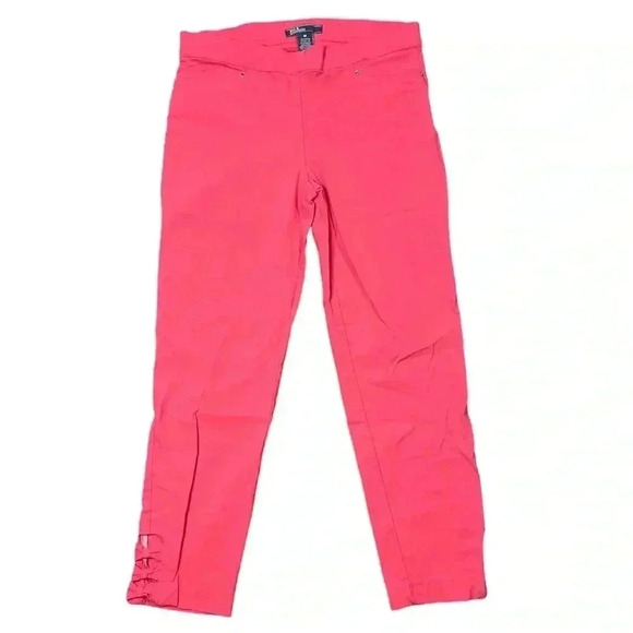 89th and Madison Pink Pull On Capris with Bows at Hem Size M - Picture 1 of 6